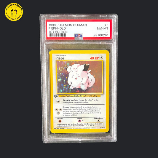 HOLO PSA 8 Pokemon Piepi Base Set 1. Edition 5/102
