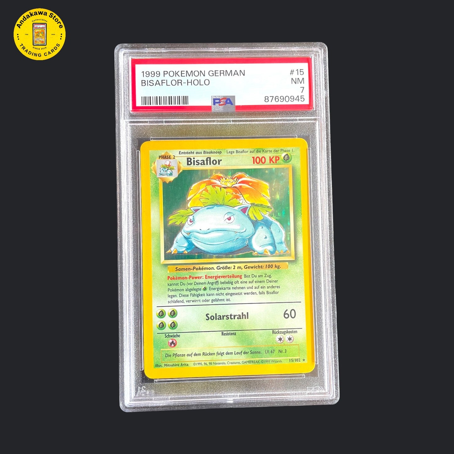 HOLO PSA 7 Pokemon Bisaflor Base Set 15/102