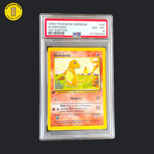 PSA 8 Pokemon Glumanda Base Set 1. Edition 46/102