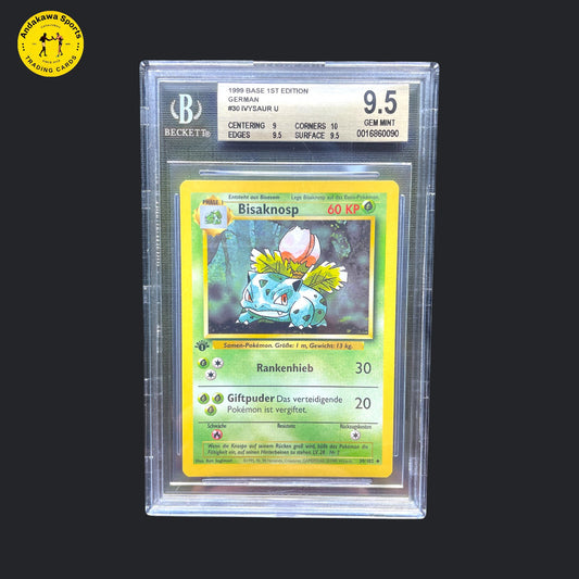 BGS 9.5 Pokemon Bisaknosp Base Set 1. Edition 30/102