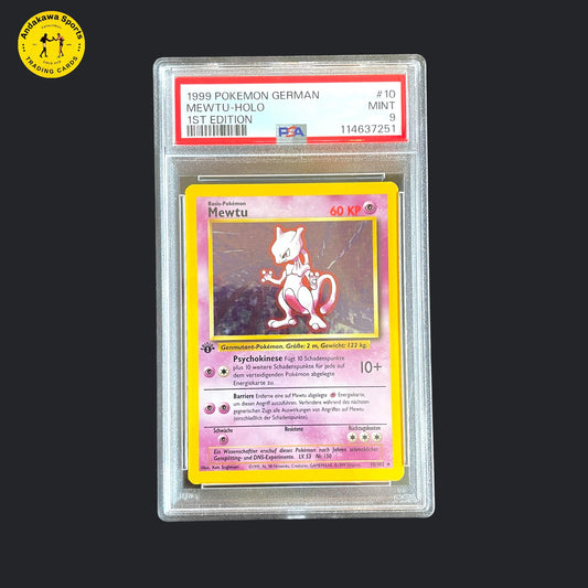 HOLO PSA 9 Pokemon Mewtu Base Set 1. Edition 10/102